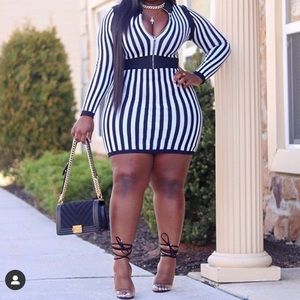 FASHIONNOVA STRIPPED DRESS